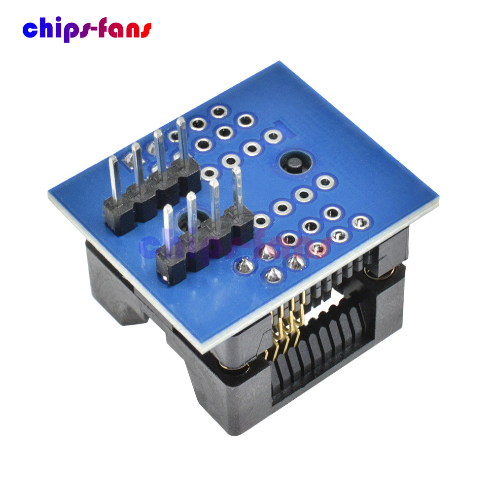 Blue SOP8 to DIP8 Wide-body Seat Wide 200mil Programmer Adapter Socket