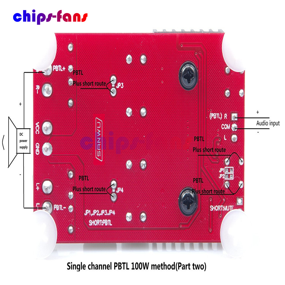 DC 12V24V TPA3116 Dual Channel Stereo 2x50W BTL Mono 100W Audio
