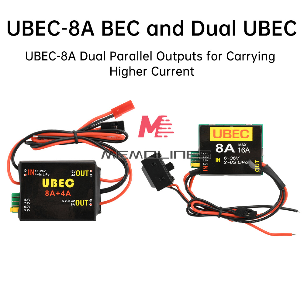 2S-8S 6-36V UBEC-8A BEC & DUAL UBEC Servo Independent Power Supply