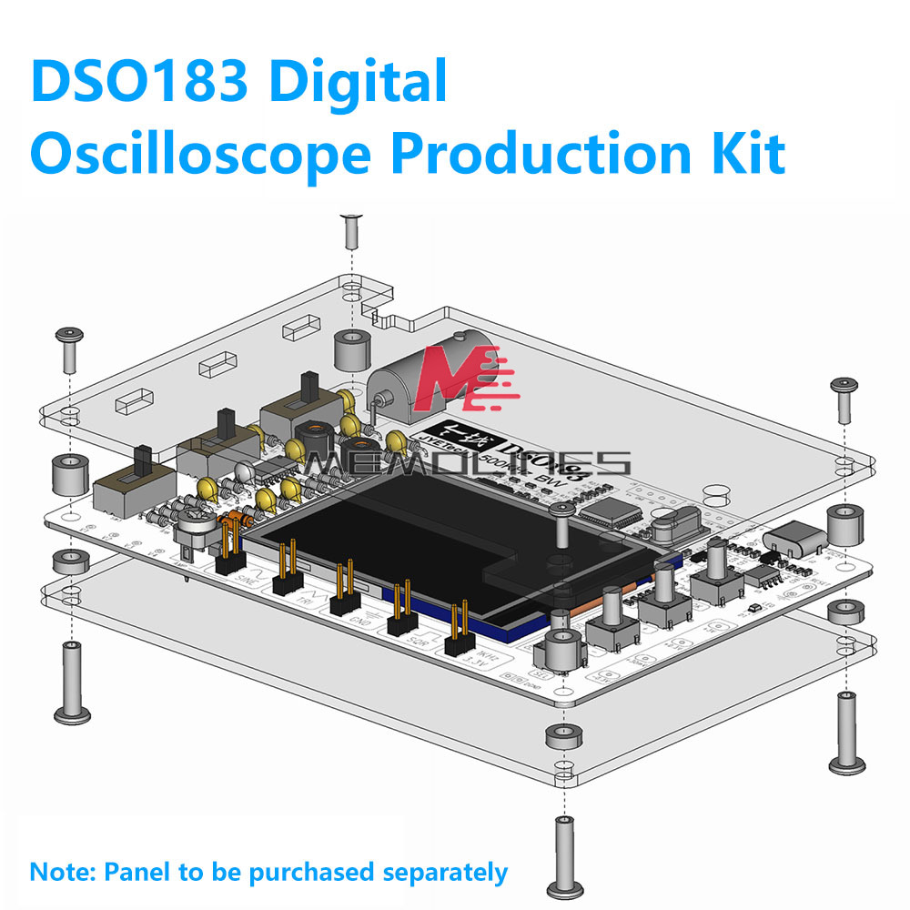 DC 5V DSO183 Digital Oscilloscope DIY Kits 0-500KHz Teaching
