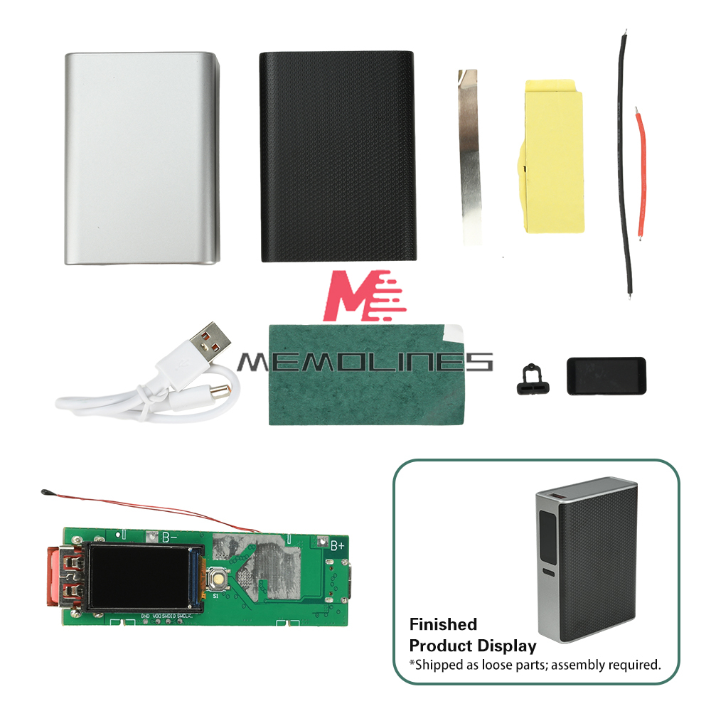 22.5W Fast Charging Module Color Screen DIY Power Bank Kit 21700