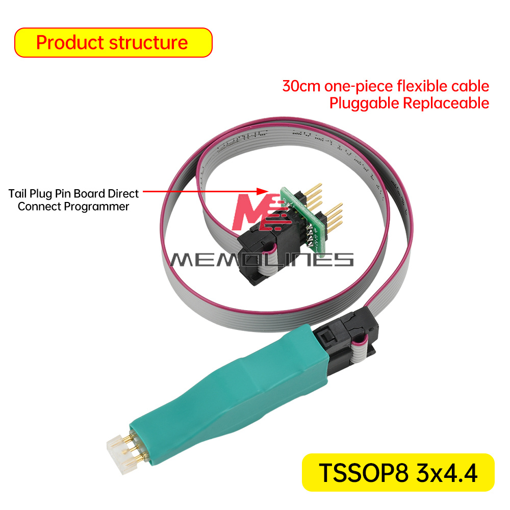 TSSOP8/MSOP8 Chip Spring Pin Burn Read Write Test Probe w/Program