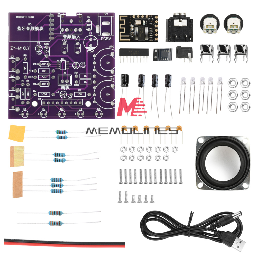 DIY Bluetooth Speaker Audio Electronic Kit 8002 Audio Amplifier W