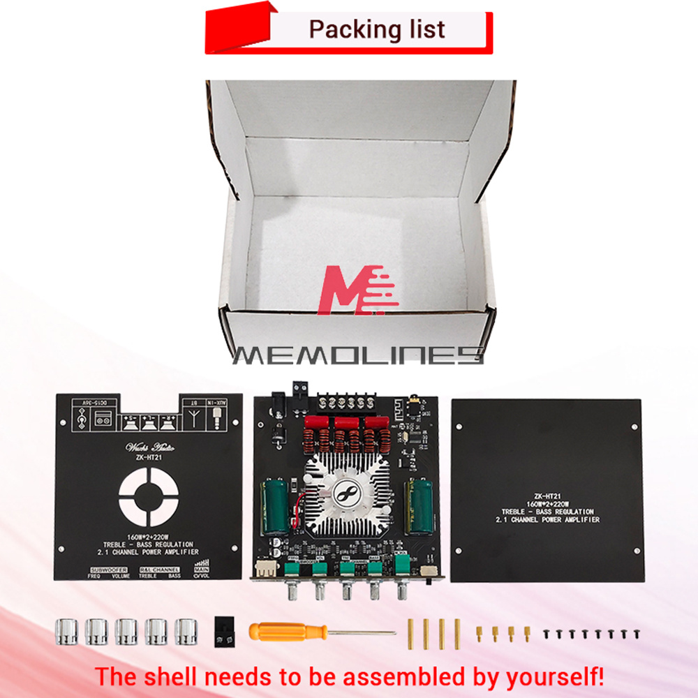 ACTIVE LINK 21個セット ZK-HT21 2.1 Channel TDA7498E Bluetooth Digital Amplifier DIY