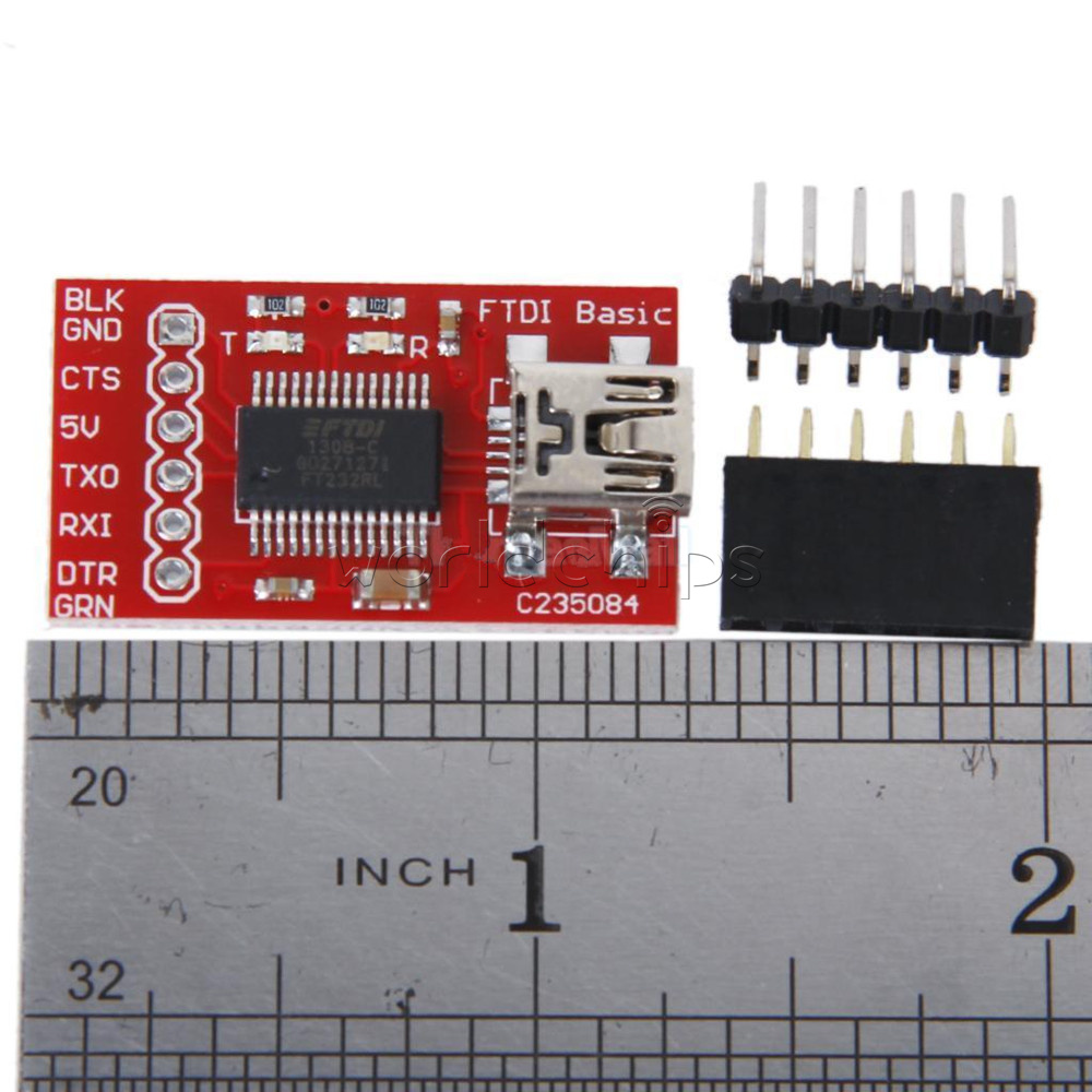 Ft232rl Ftdi Usb 2 0 To Ttl Serial Adapter Module 6pin Header For Arduino 3 3 5v Ebay