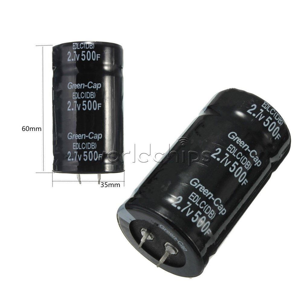 1pc Black 2.7V Farad Capacitor 500F 35*60MM Super 2.7V 500F Capacitor