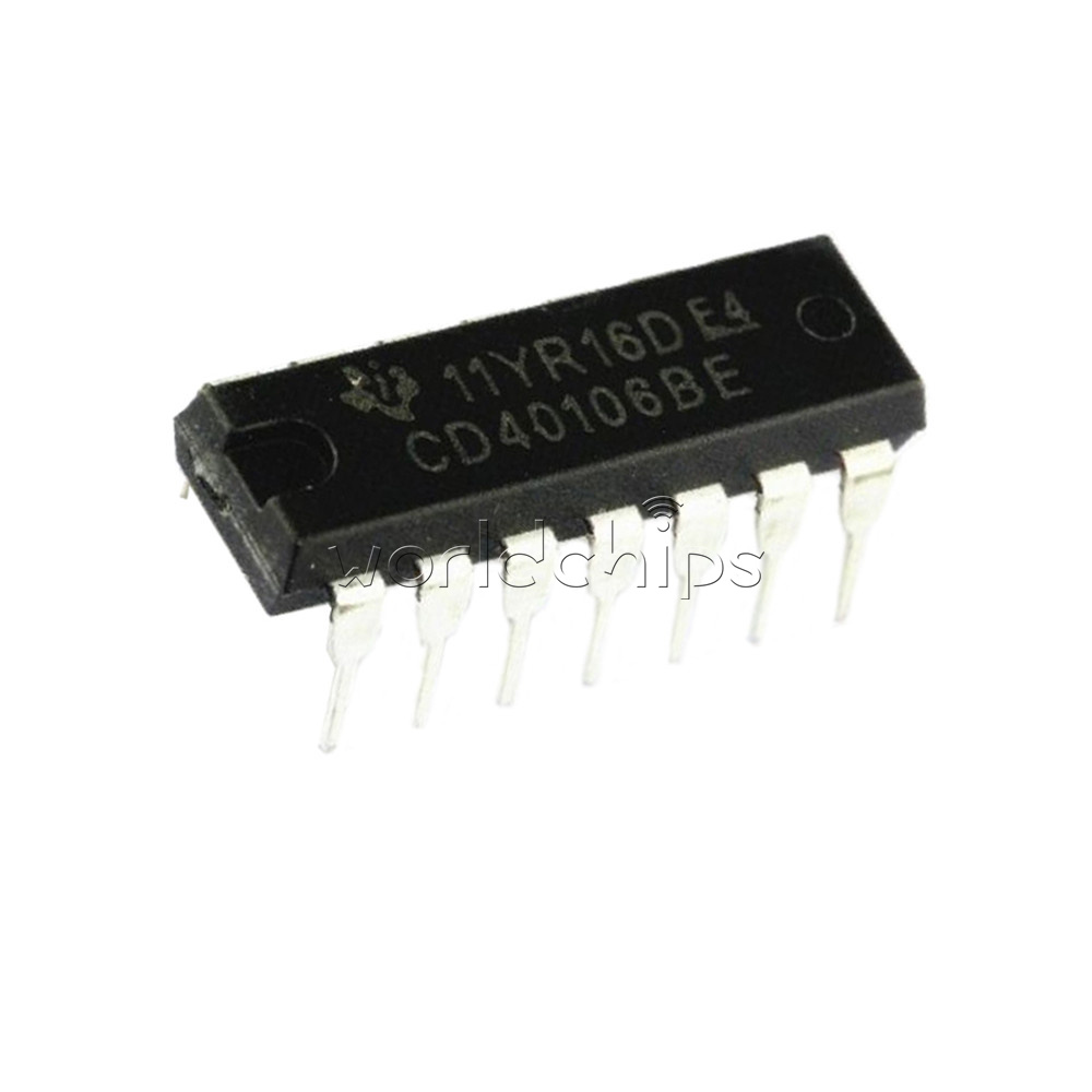 100PCS CD40106 CD40106BE 40106 HEX SCHMITT TRIGGER IC