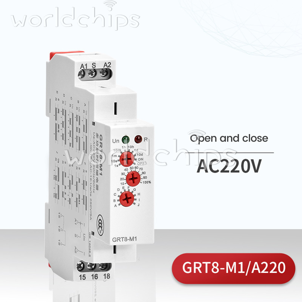 AC/DC12V-240V A220V 16A On Delay Off Delay Timer Relay Time Delay Relay Din Rail