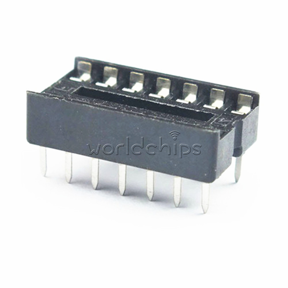 50PCS 14 Pin 14P Integrated Circuit IC Sockets Adaptor Solder Type DIP14