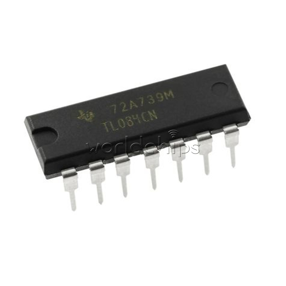 100Pcs TL084CN TL084 DIP-14 Quad JFET-Input Op Amp IC NEW