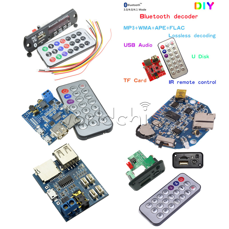 MP3 Decoder Board TF//USB Reader IR Remote Bluetooth//FM Car Audio Board Module