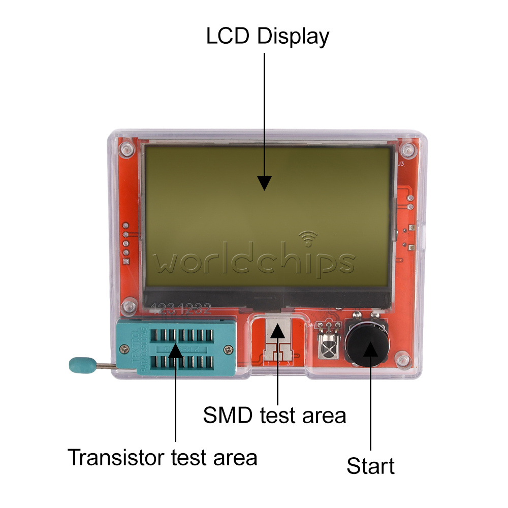 LCR-T10H Multi-function Transistor Tester LCD Screen Display Transistor  Meter US