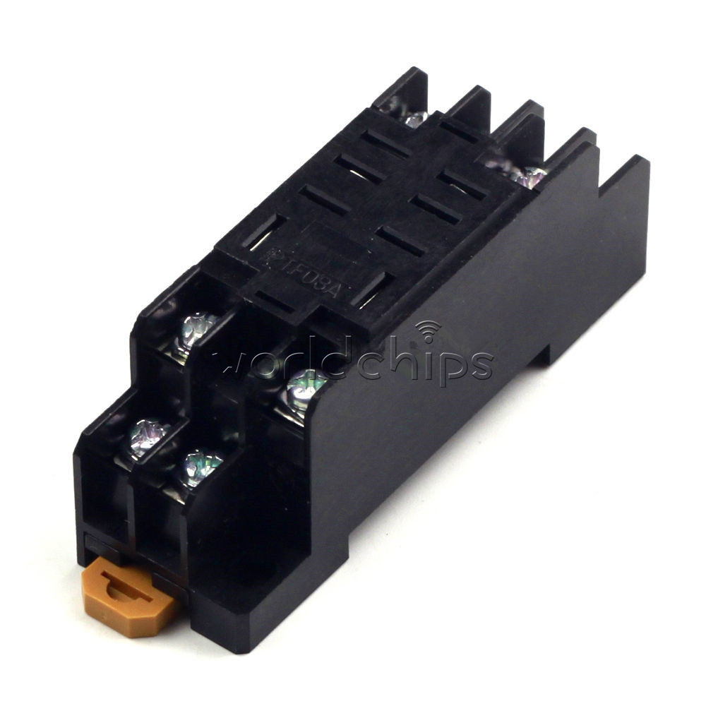 10pcs PTF08A Mini Relay Socket Base for LY2NJ HH62P-L JQX-13F-2Z Power Relay