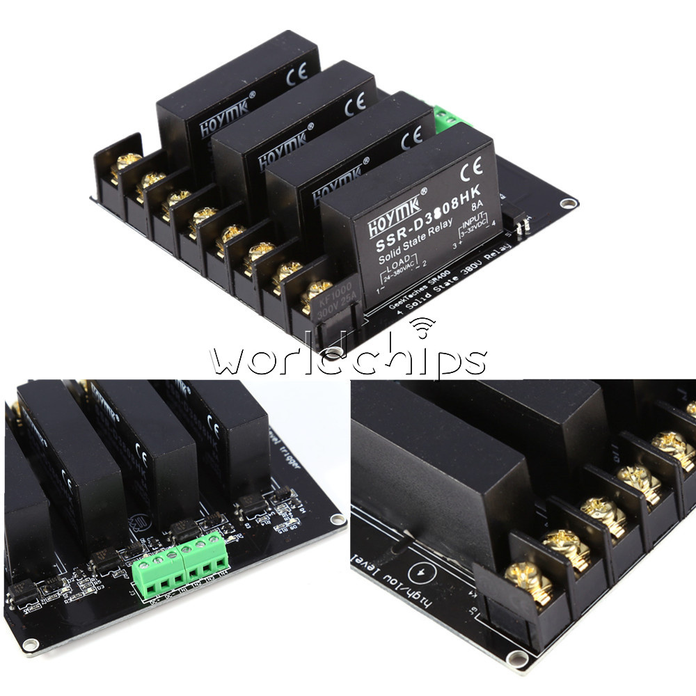 1/2/4 Channel 380V 8A Solid State Relay Board SSR Switch Controller Arduino