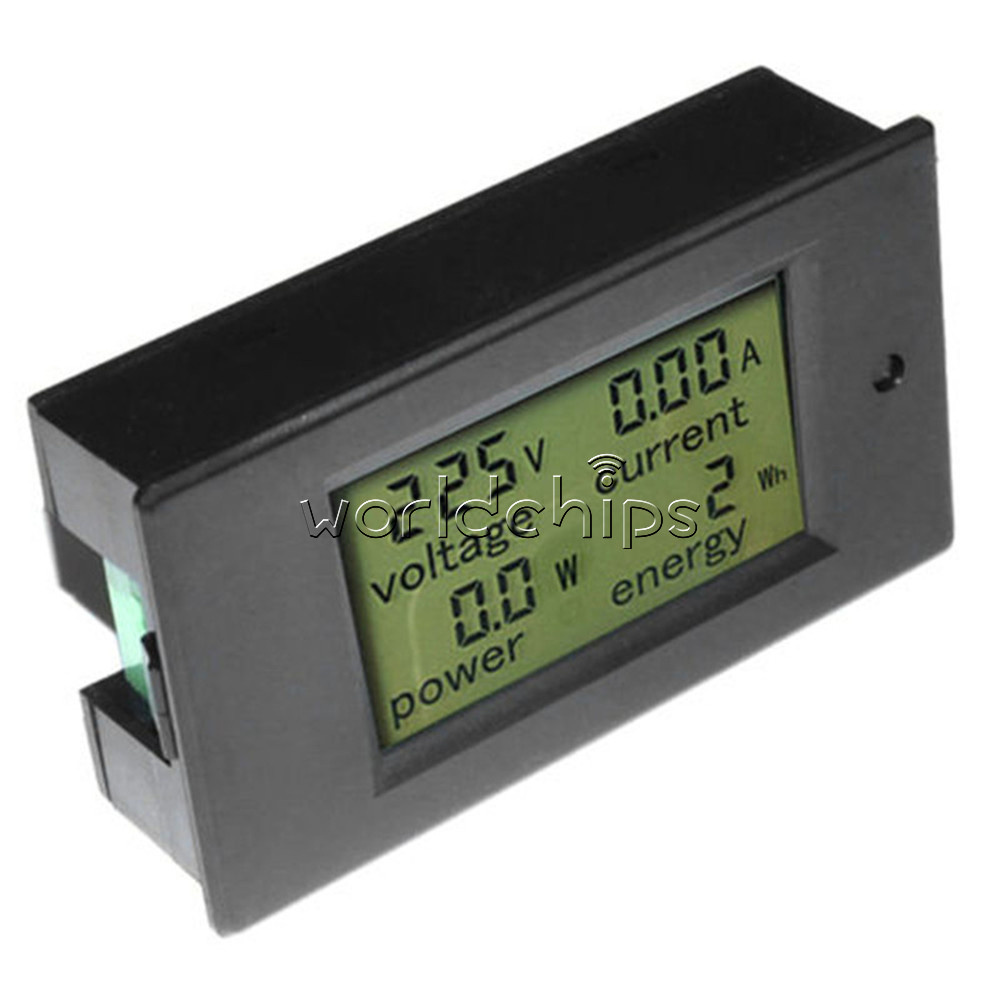 100A LCD Volt Watt Current Power Digital Meter Ammeter Voltmeter Meter+Shunt 