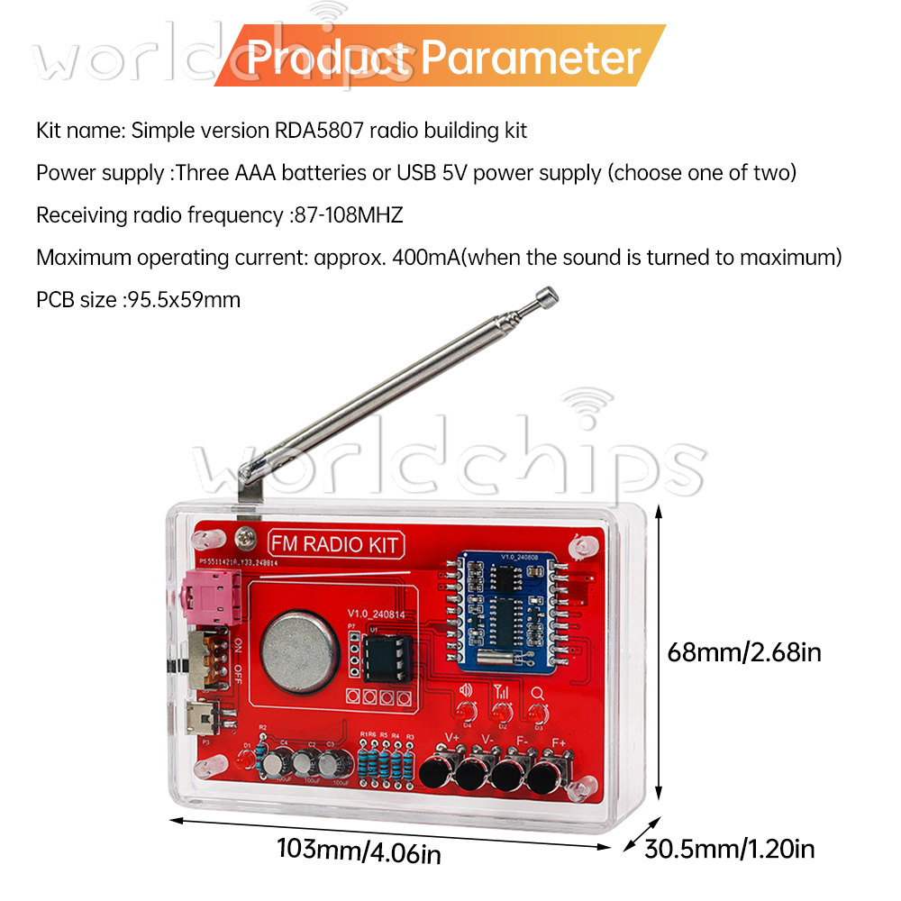 Módulo Receptor De Radio Fm Estéreo De 76 Mhz-108 Mhz Fm Diy - Foto 8