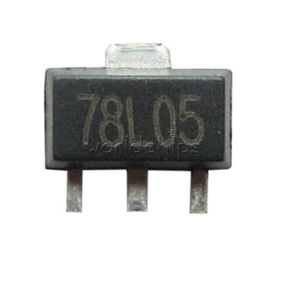 20//50//100Pcs SMD L78L05 78L05 7805 Voltage Regulator 5V 100mA SOT-89