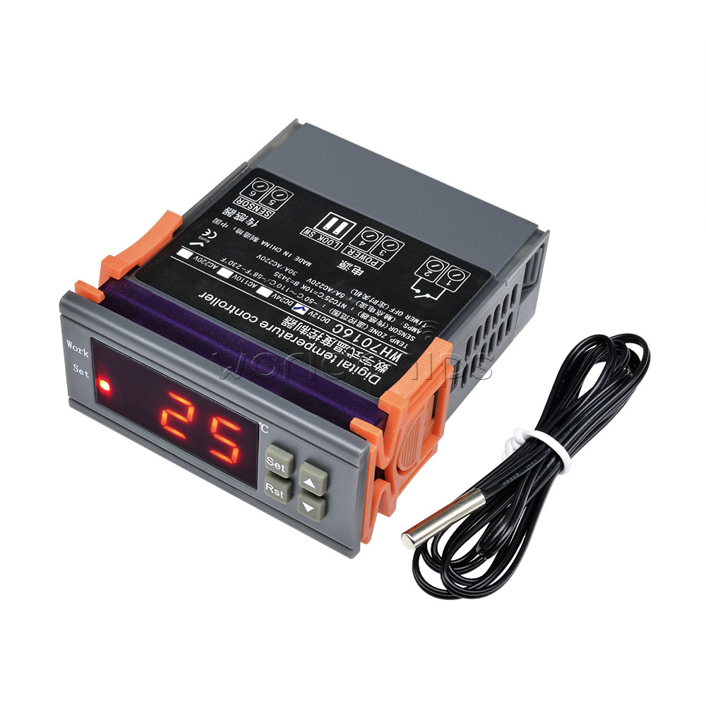 WH7016C Automatic Digital Temperature Controller Thermostat 220V Control Switch