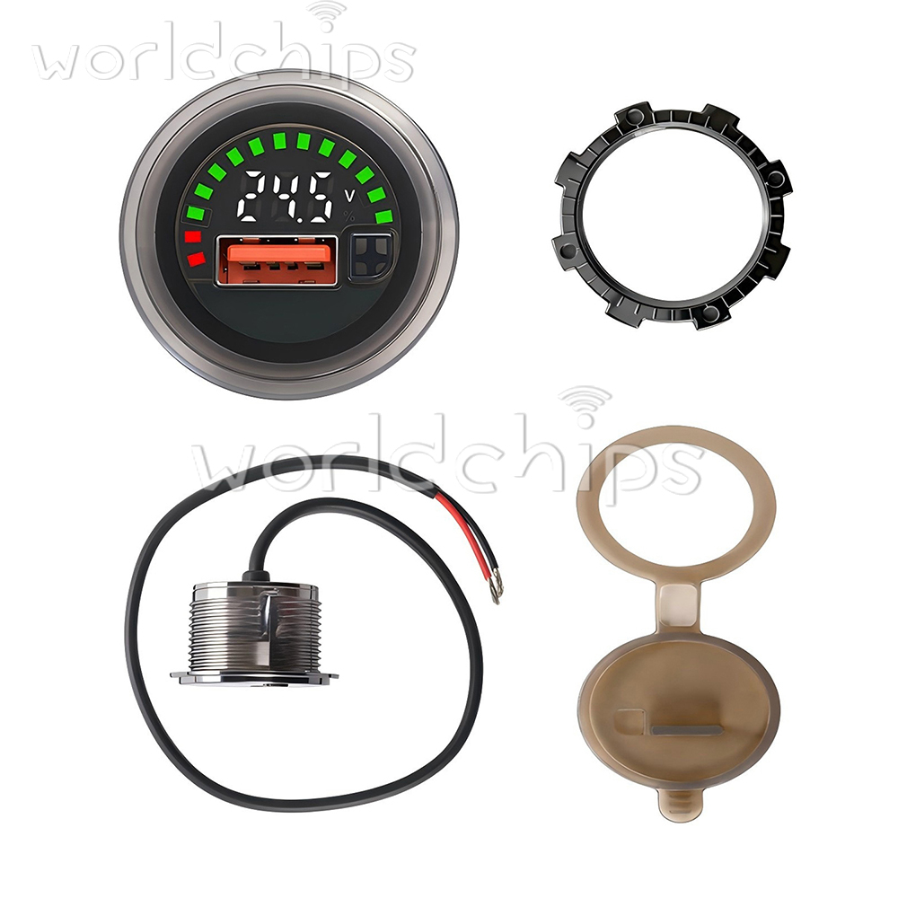 DC 7-30V Waterproof Digital Voltage Battery Capacity Level Indicator Voltmeter