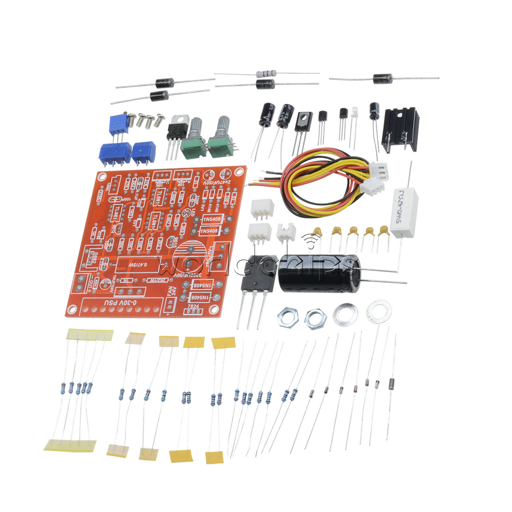 Stabilized Continuous Adjustable DC Regulated Power Supply DIY Kit 0-30V 2mA/_JO
