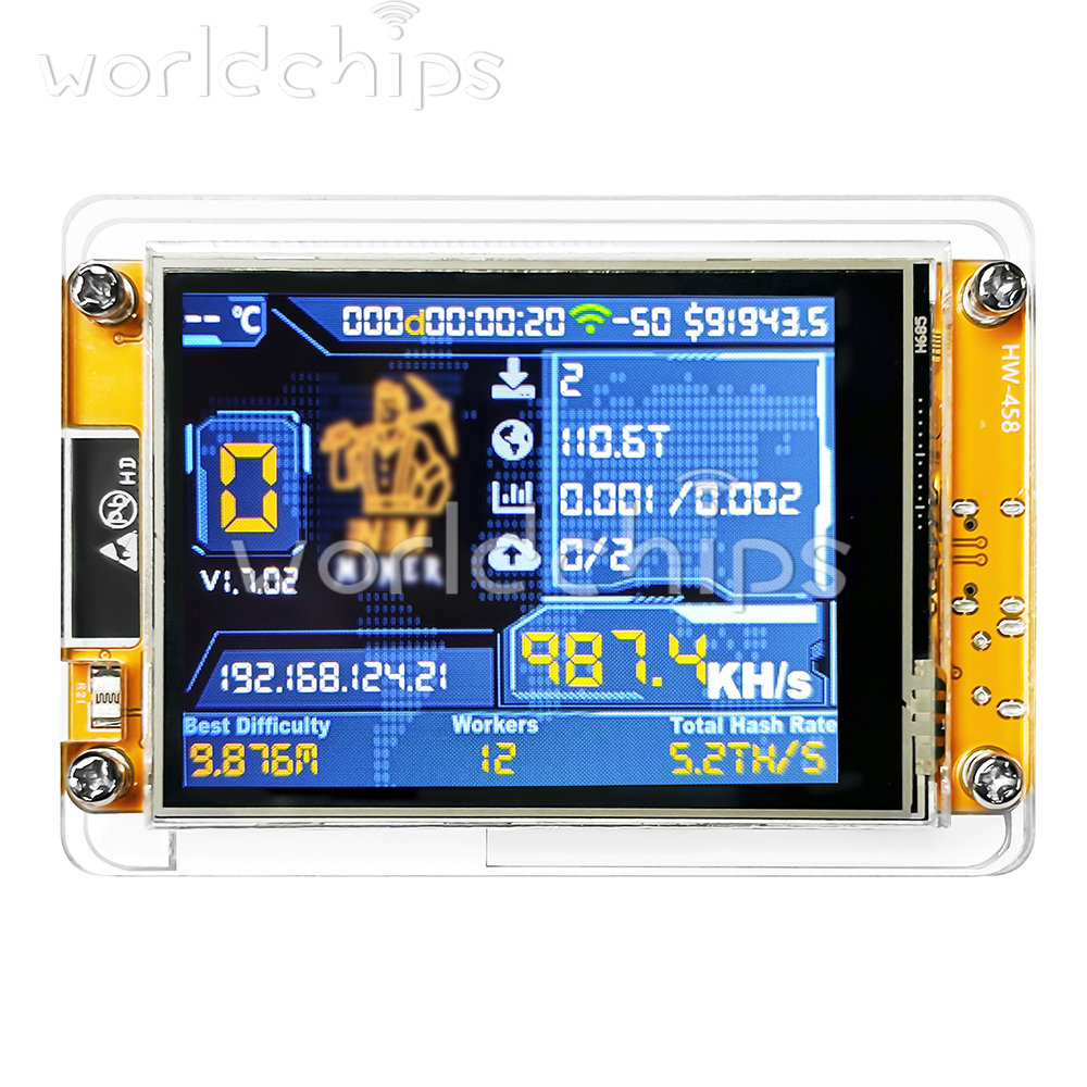 SOLO Lottery Bitcoin Miner NerdMiner 1000KH/s ESP32 Wi-Fi Bluetooth Dev  Board | eBay