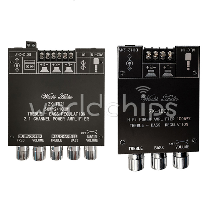 ZK-1002T/ZK-TB21 Bluetooth 5.0 Audio Power Amplifier Module 100W*2