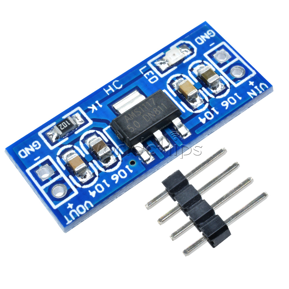 2PCS AMS1117-5.0V Power Supply Module AMS1117-5.0 6.0V-12V to 5V