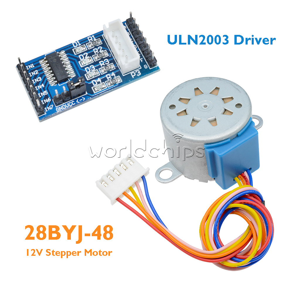 Allpartz 2PCS 5V 28BYJ-48 Stepper Motor within ULN2003 Drive Test Module Board for DIY Experiment