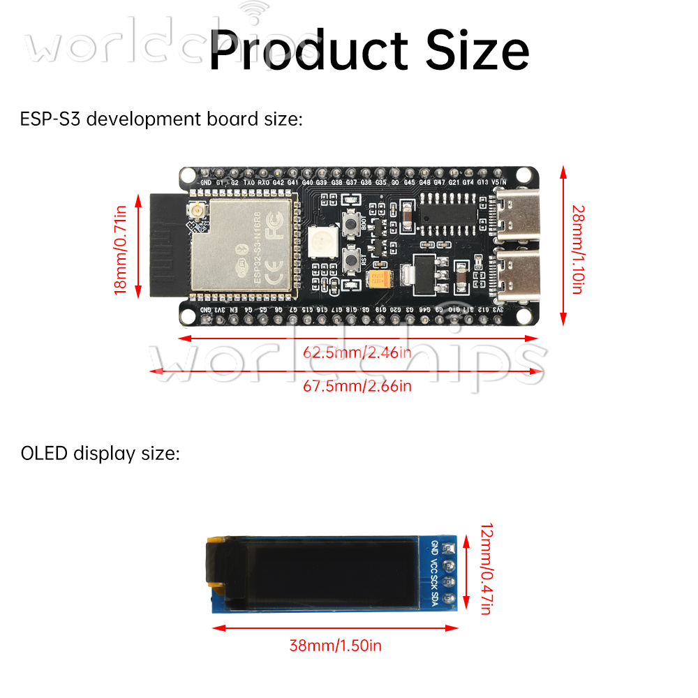 Heemol ESP32-S3-N16R8 Basic Starter Kit – Mit OLED, Mikrofon, Audio, Dual-Core 240 MHz, Für Arduino IDE & IoT