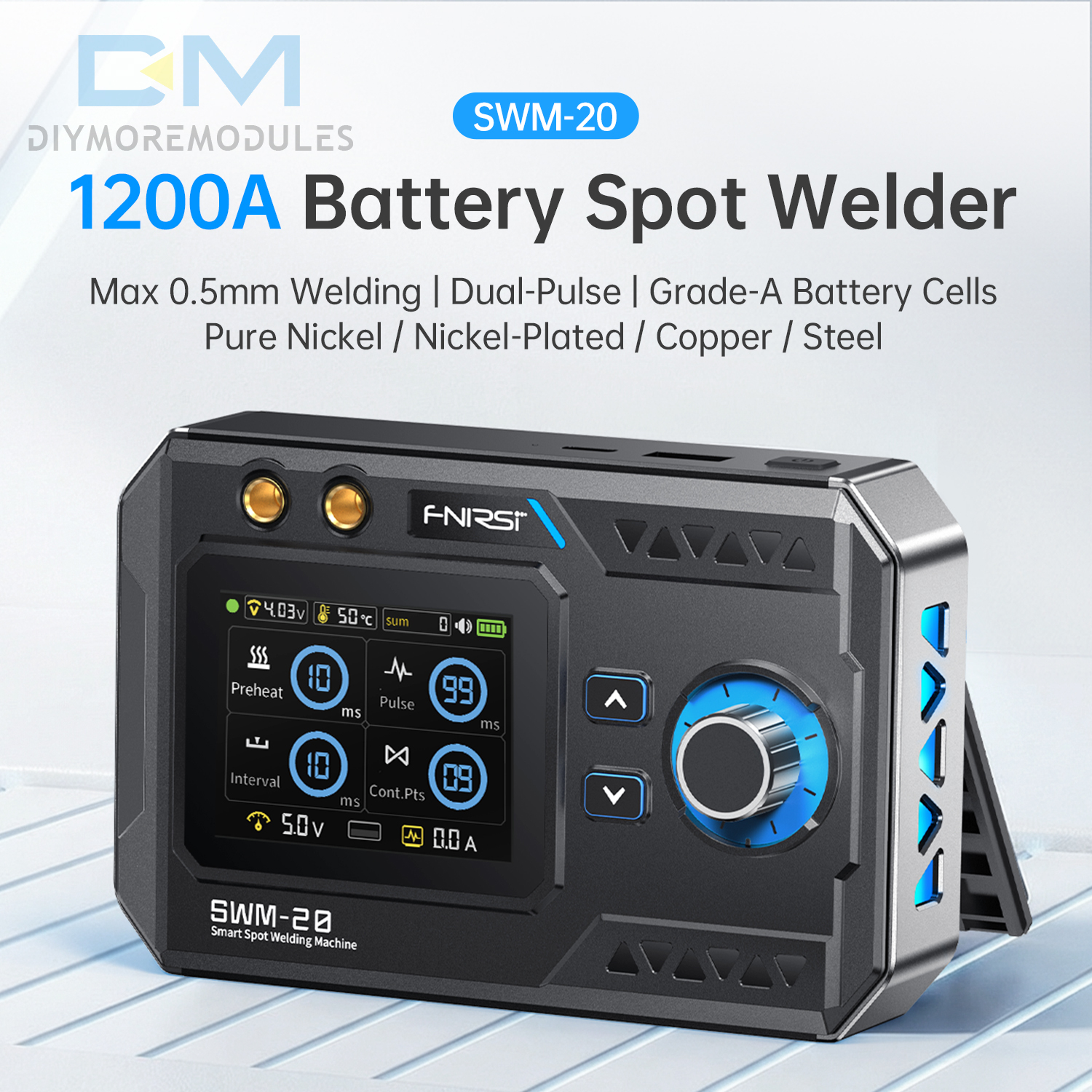 FNIRSI SWM-20 Portable Spot Welding Machine DIY 18650 Battery Spot