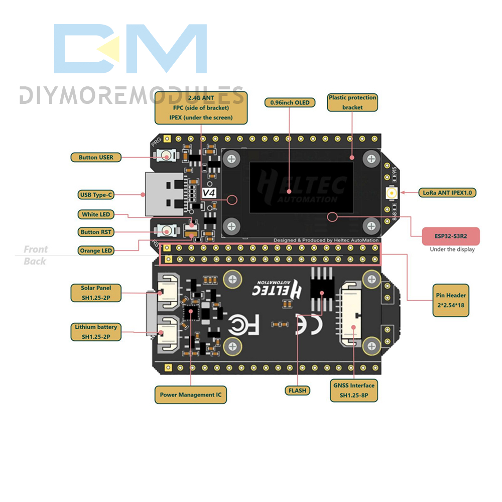 Heltec LoRa 32 V4 GPS ESP32 SX1262 0.96