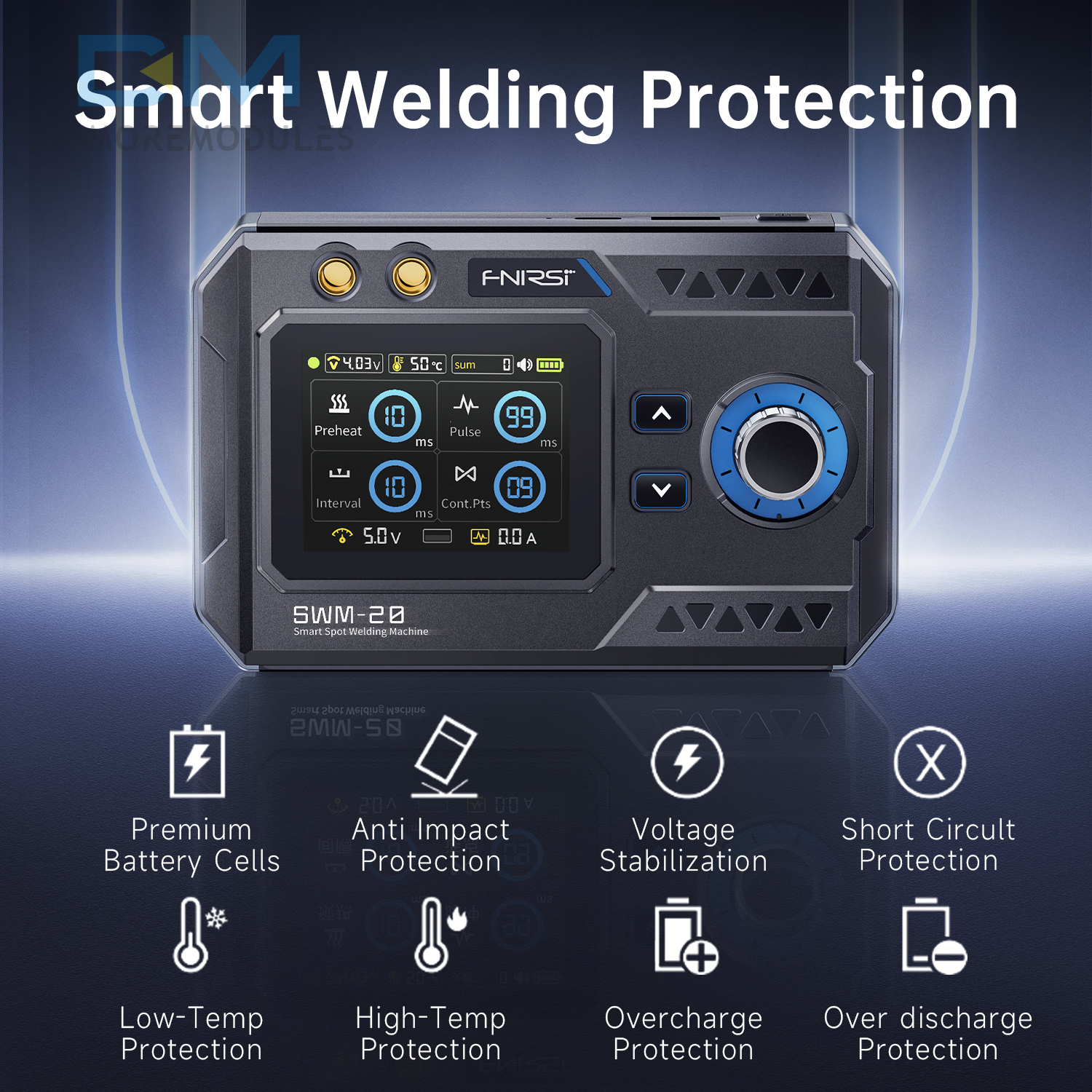 FNIRSI SWM-20 Portable Spot Welding Machine DIY 18650 Battery Spot