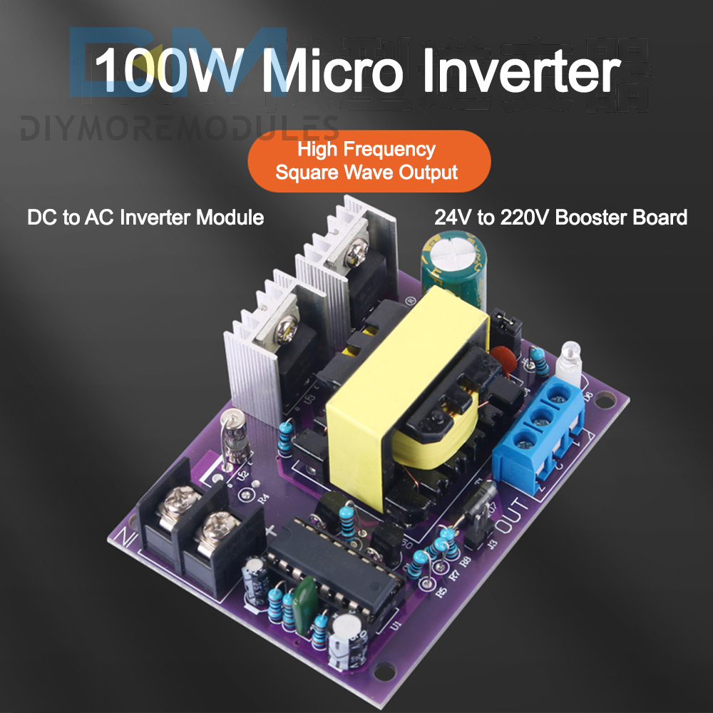 Convertisseur 100W DC 24V Vers AC 110/220V - Booster Onduleur Neuf Sans Marque