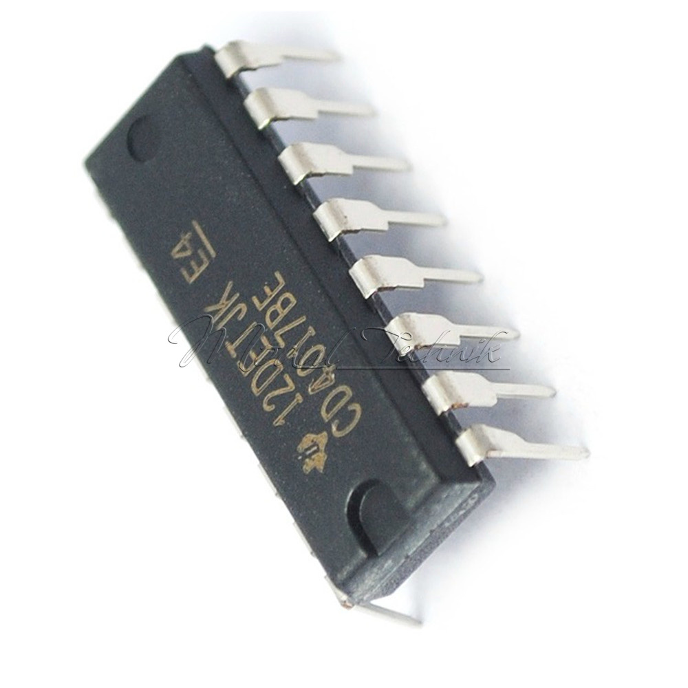 50PCS IC CD4017 CD4017BE 4017 DECADE COUNTER DIVIDER eBay