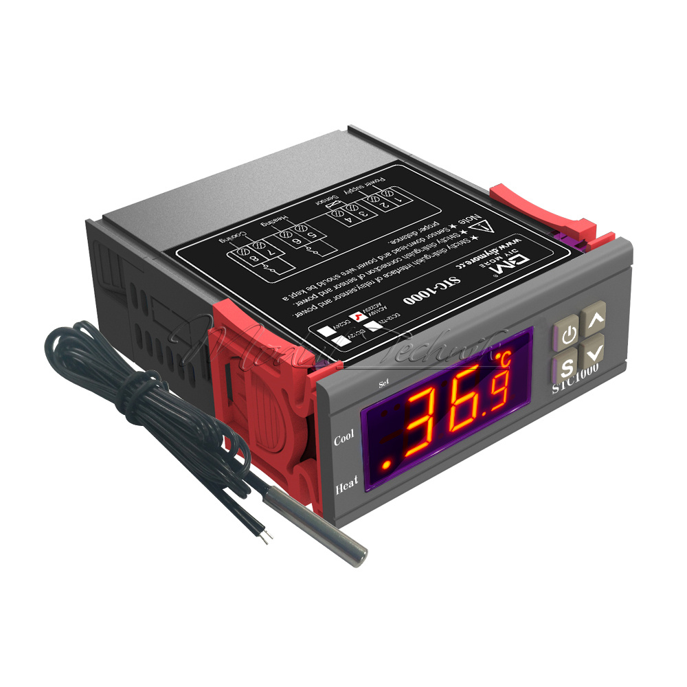 12V 10A Digital LED Thermostat Temperaturregler mit Sensorsonde MH1210A 12V 10A Digital LED Thermostat Temperaturregler mit Sensorsonde MH1210A
