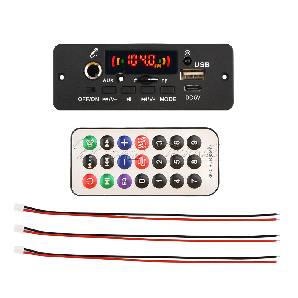 Scheda Amplificatore Bluetooth 5.0 Koawensa - Decoder MP3 USB FM 6W Per Altoparlanti