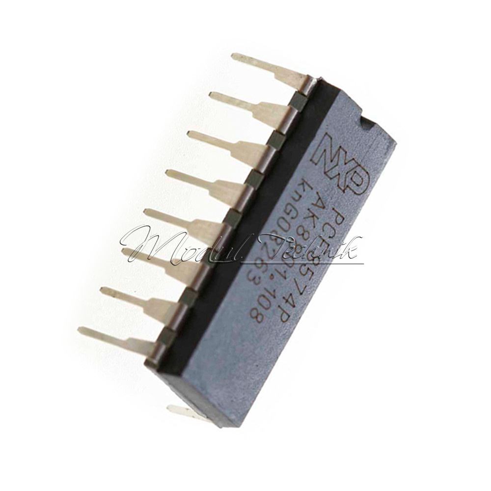 20-Pack PCF8574P DIP-16 I/O Expander IC – Remote 8-bit I2C – Philips/NXP Style