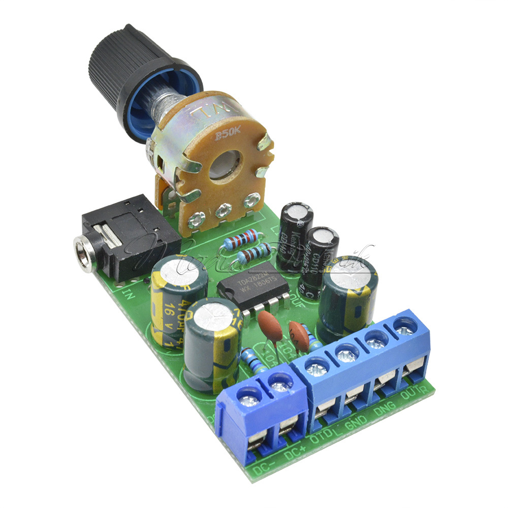 DC 1.812V TDA2822M Amplifier 2 Channels Stereo 3.5mm Audio Amp Board