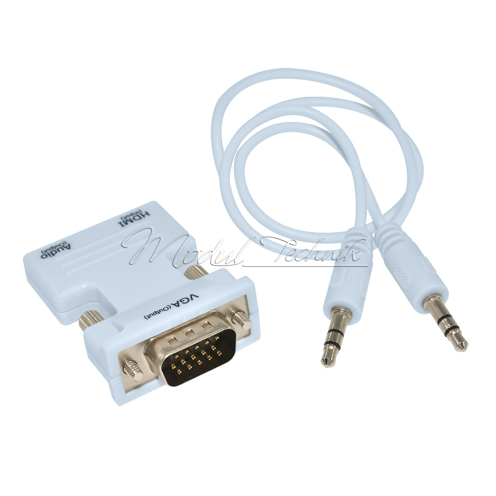HDMI Female to VGA Male Converter+Audio Cable Support 1080P Signal