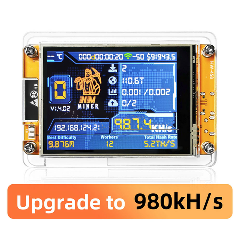 BTC SOLO Lottery Miner 1000KH/s Hashrate ESP32 Wi-Fi Bluetooth Development  Board | eBay