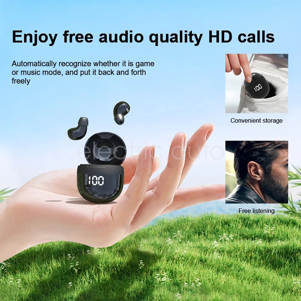 US Invisible Sleep Earbuds TWS Wireless Bluetooth Headset Waterproof Earphones_voghion.com