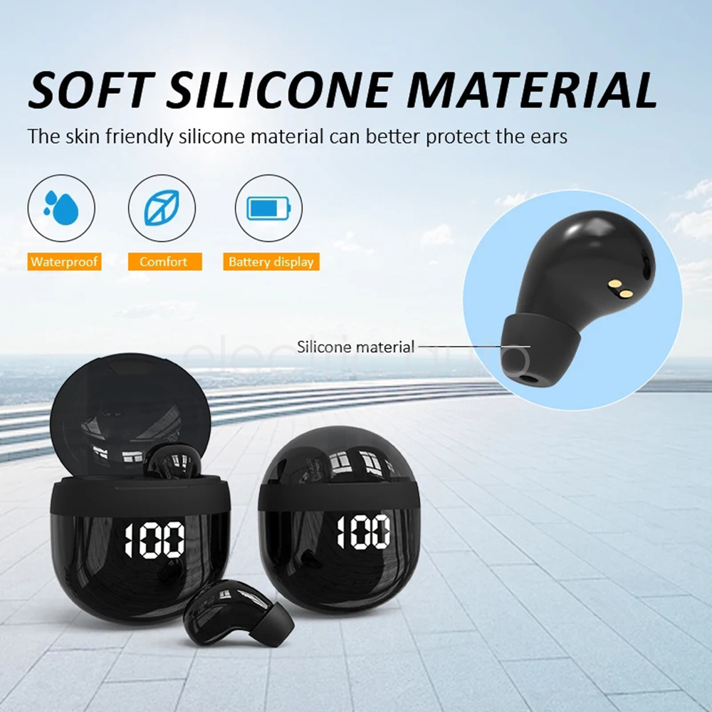 US Invisible Sleep Earbuds TWS Wireless Bluetooth Headset Waterproof Earphones_voghion.com