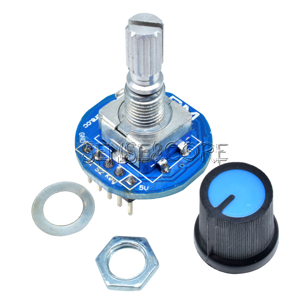 2PCS 5V Rotary Encoder Rotating Potentiometer Arduino Knob Cap Digital