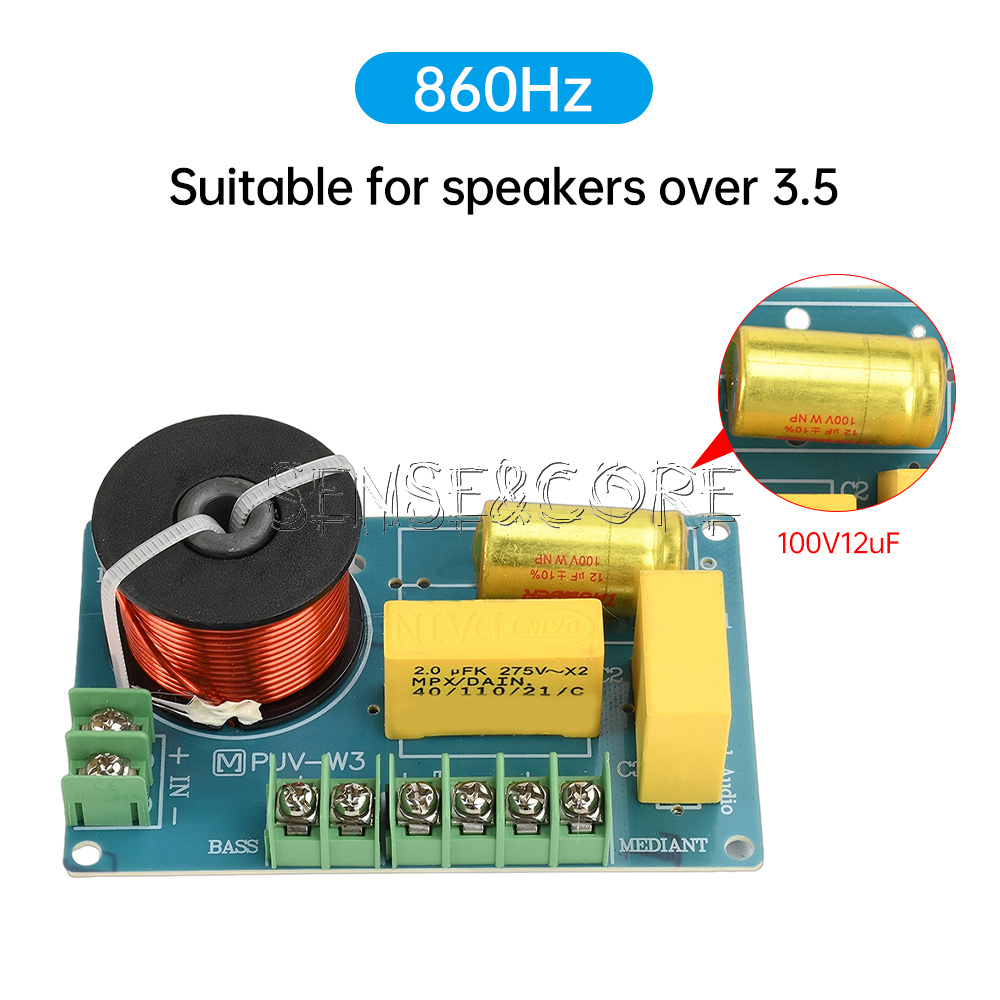 200W 3 Way HiFi Speaker Frequency Divider Audio Crossover DIY Speakers Filter