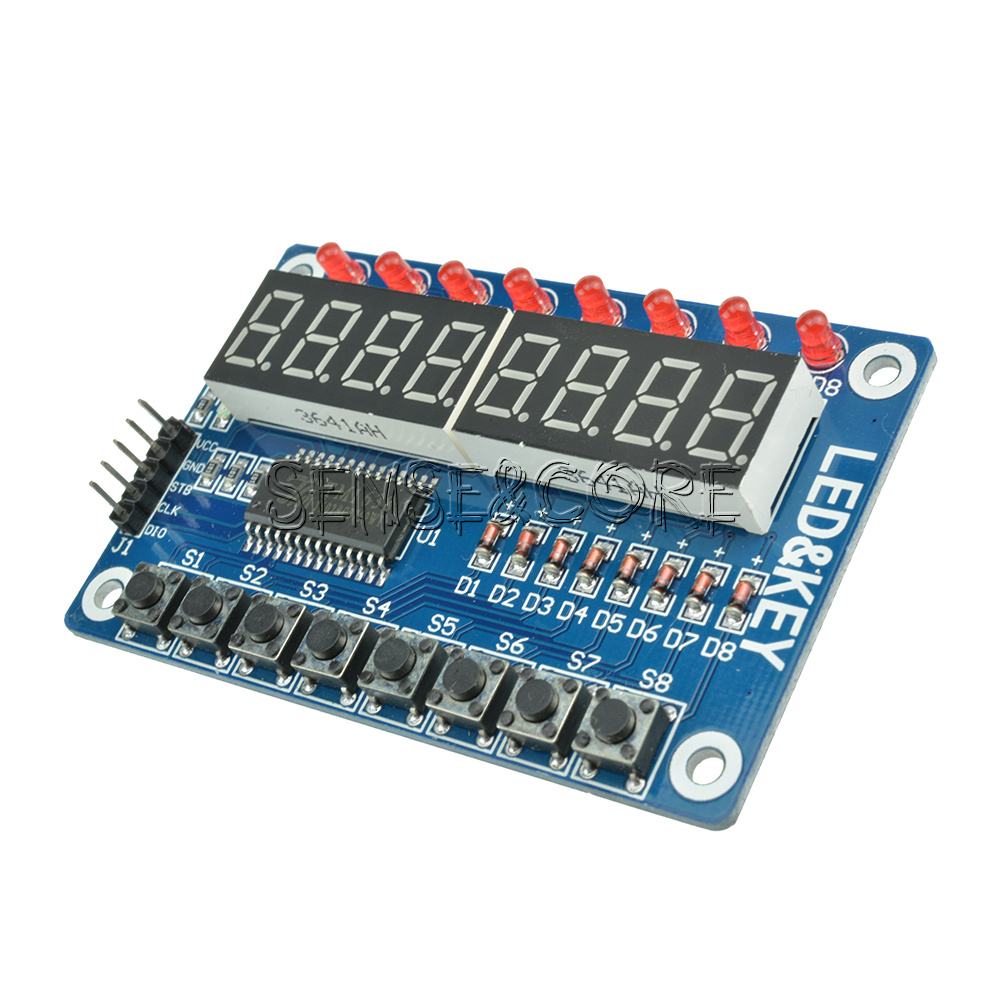 8-Tasten Ziffern Digital LED 8 Bit TM1638 Display Module für AVR Arduino