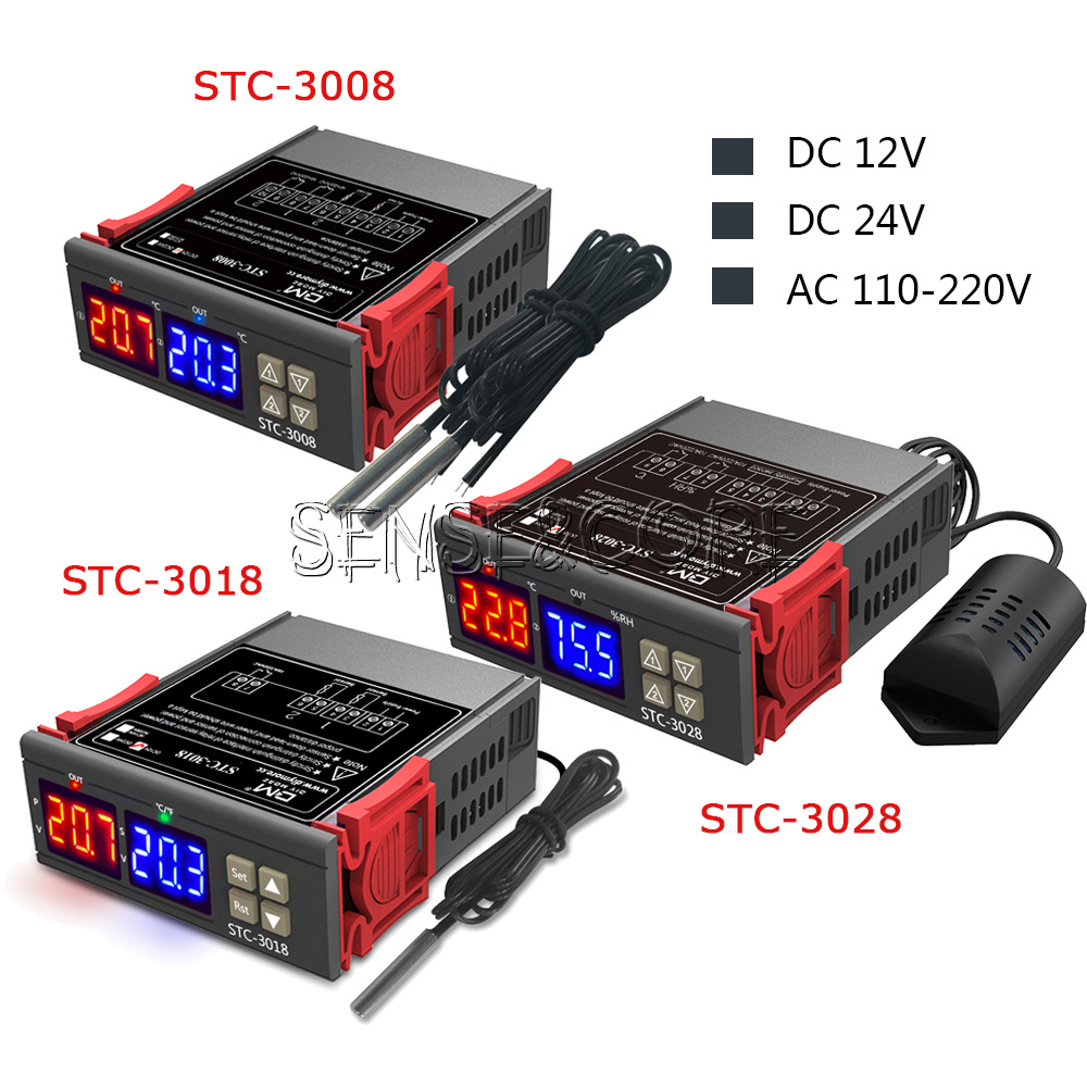 STC-3008 3018 3028 Doppio regolatore di temperatura digitale Igrometro STC-3008 3018 3028 Doppio regolatore di temperatura digitale Igrometro