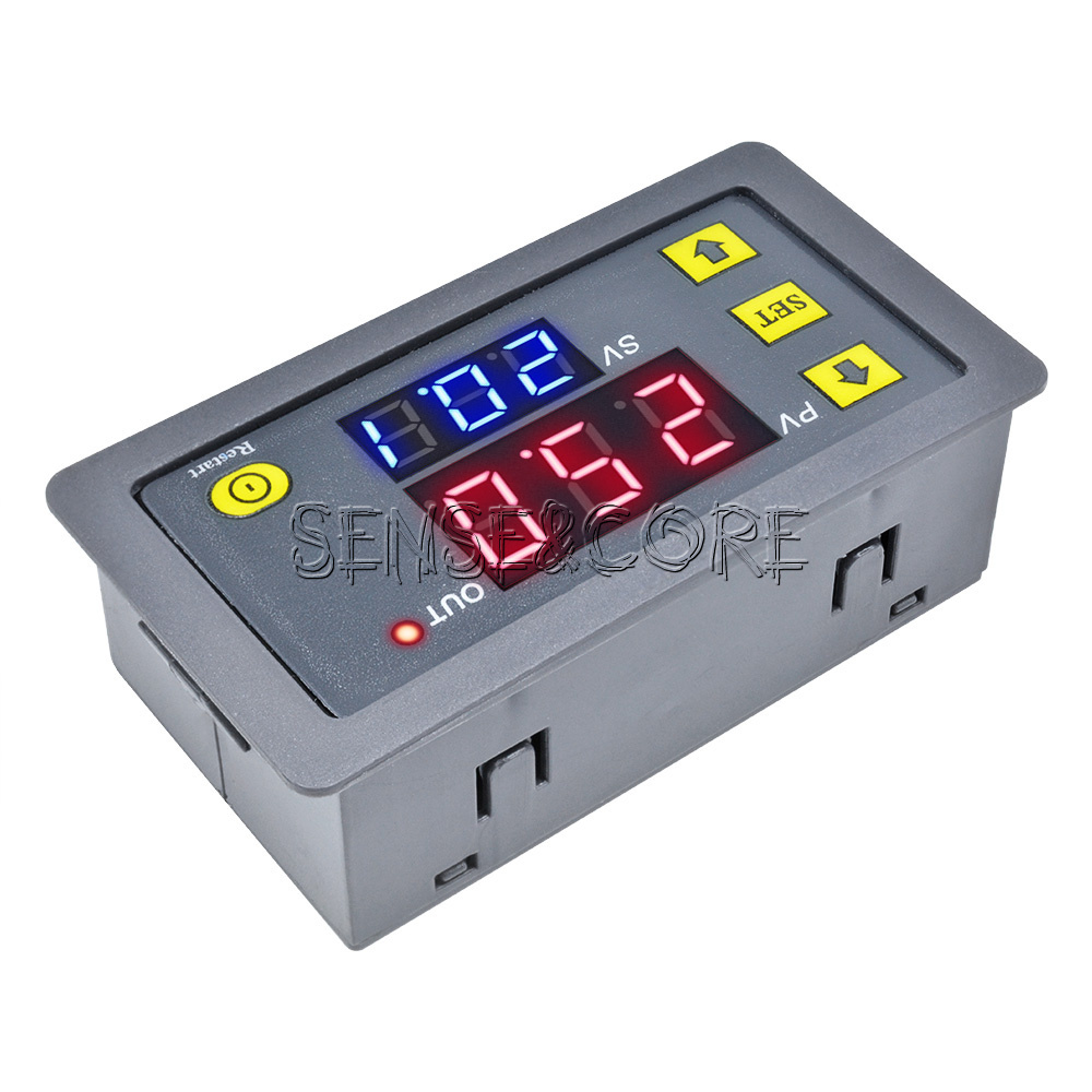 12V Cycle Timer Delay 0-999 hours//minutes//seconds Dual Display Relay Module New