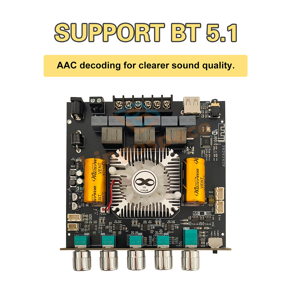 ZK-AS21 2.1-CH Bluetooth Audio Power Amplifier Board TPA3255
