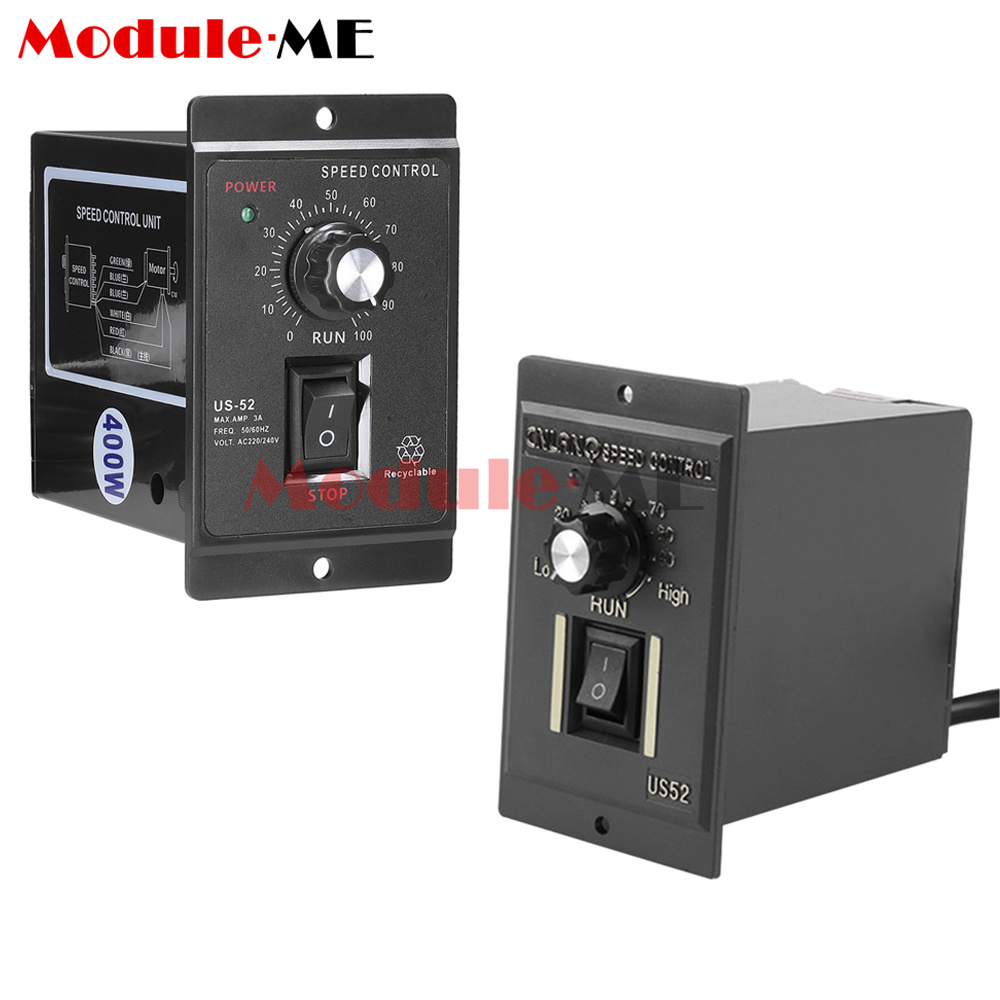300W Electric Motor Controller US-52-RED AC Motor Speed Controller ...