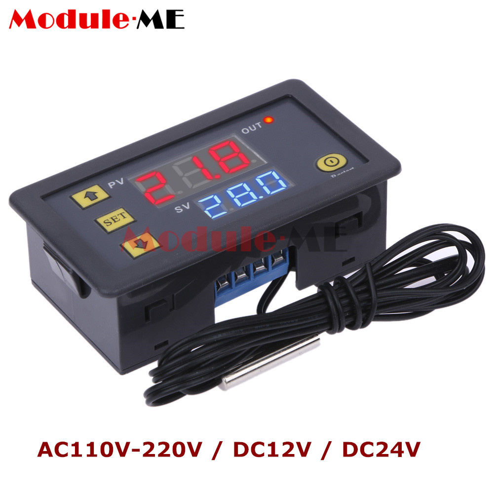 LED Digital Temperature Alarm High Precision Thermostat AC11V-220V/DC12V GR